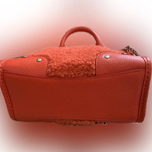 COACH RHYDER SATCHEL 18 IN SHEARLING AND LEATHER NWT - Picture 8 of 9